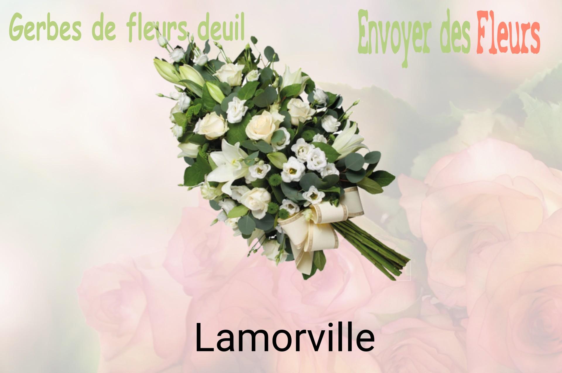 Gerbe de fleurs de deuil livrée à Lamorville
